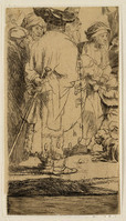 KG 03624
          <br/>
          Staande man van achteren (onderdeel Honderdguldenprent) (B 74 na versnijding)
          <br/>
          <em>Baillie, William (1723-1792)</em>